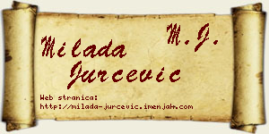 Milada Jurčević vizit kartica